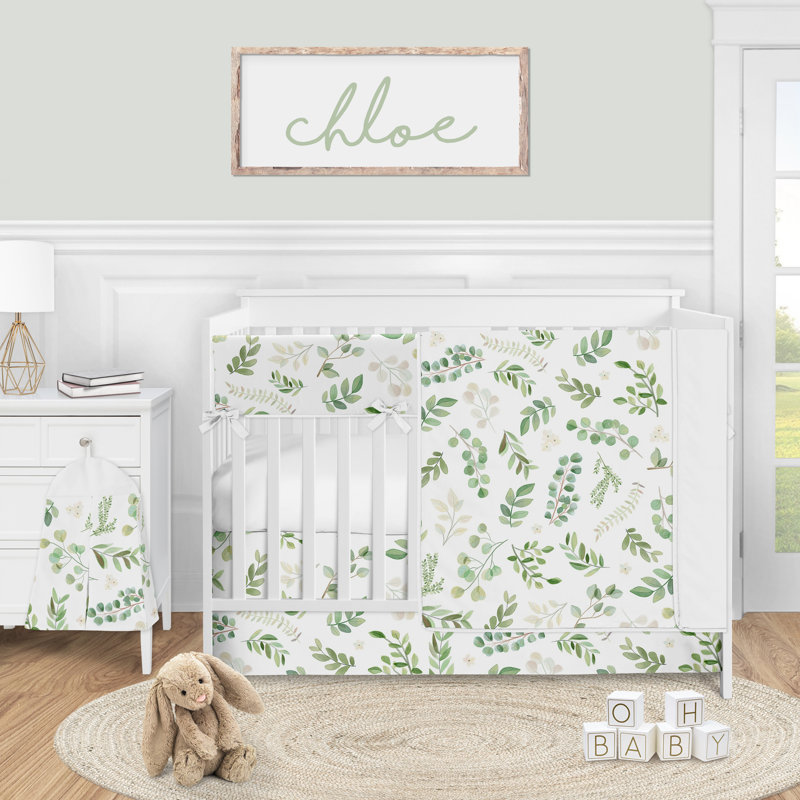Botanical Floral Leaf 5 Piece Crib Bedding Set & Reviews Birch Lane